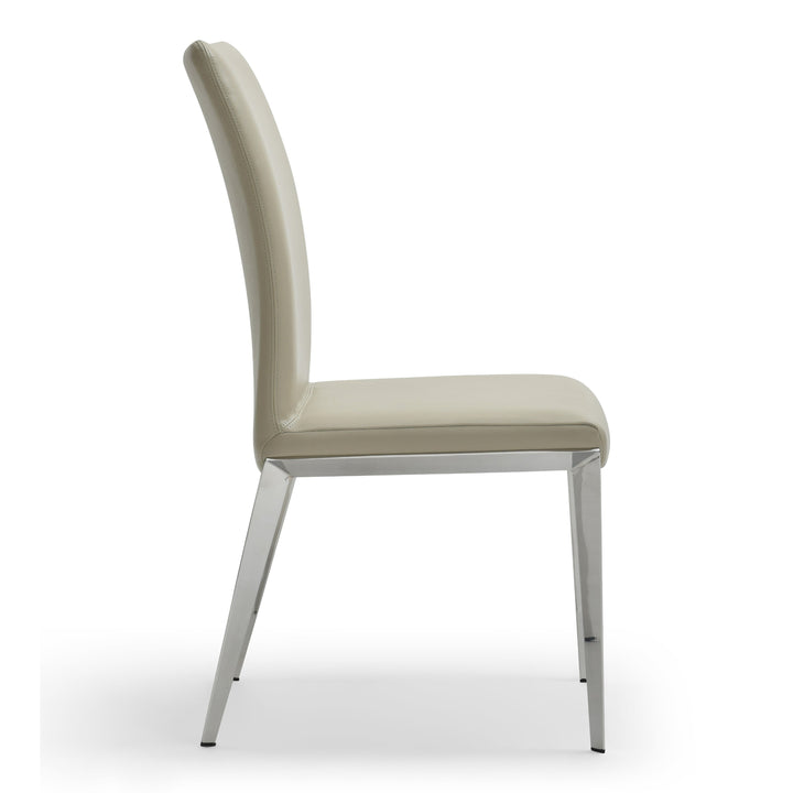 Taryn - Modern Light Grey + Stainless Steel Dining Chair (Set of 2)