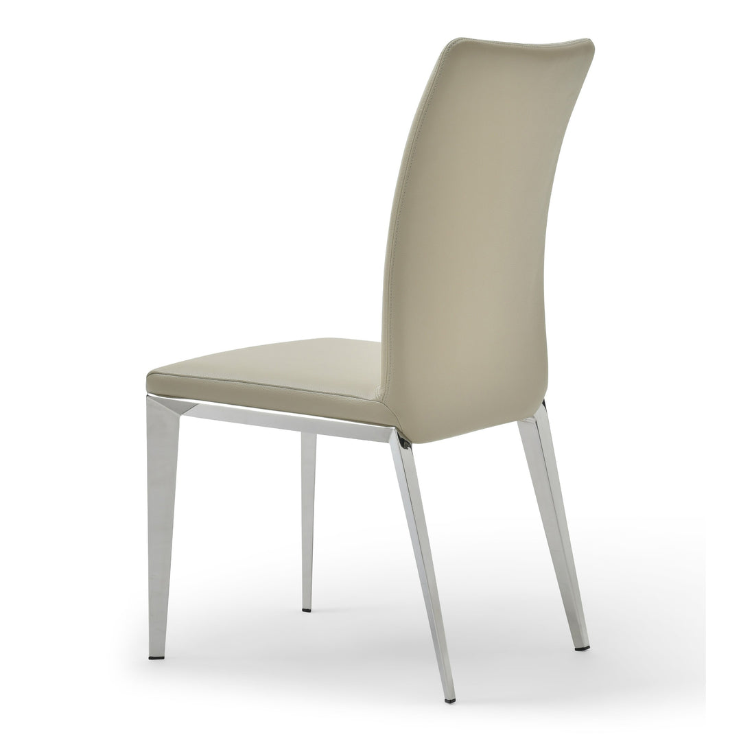 Taryn - Modern Light Grey + Stainless Steel Dining Chair (Set of 2)