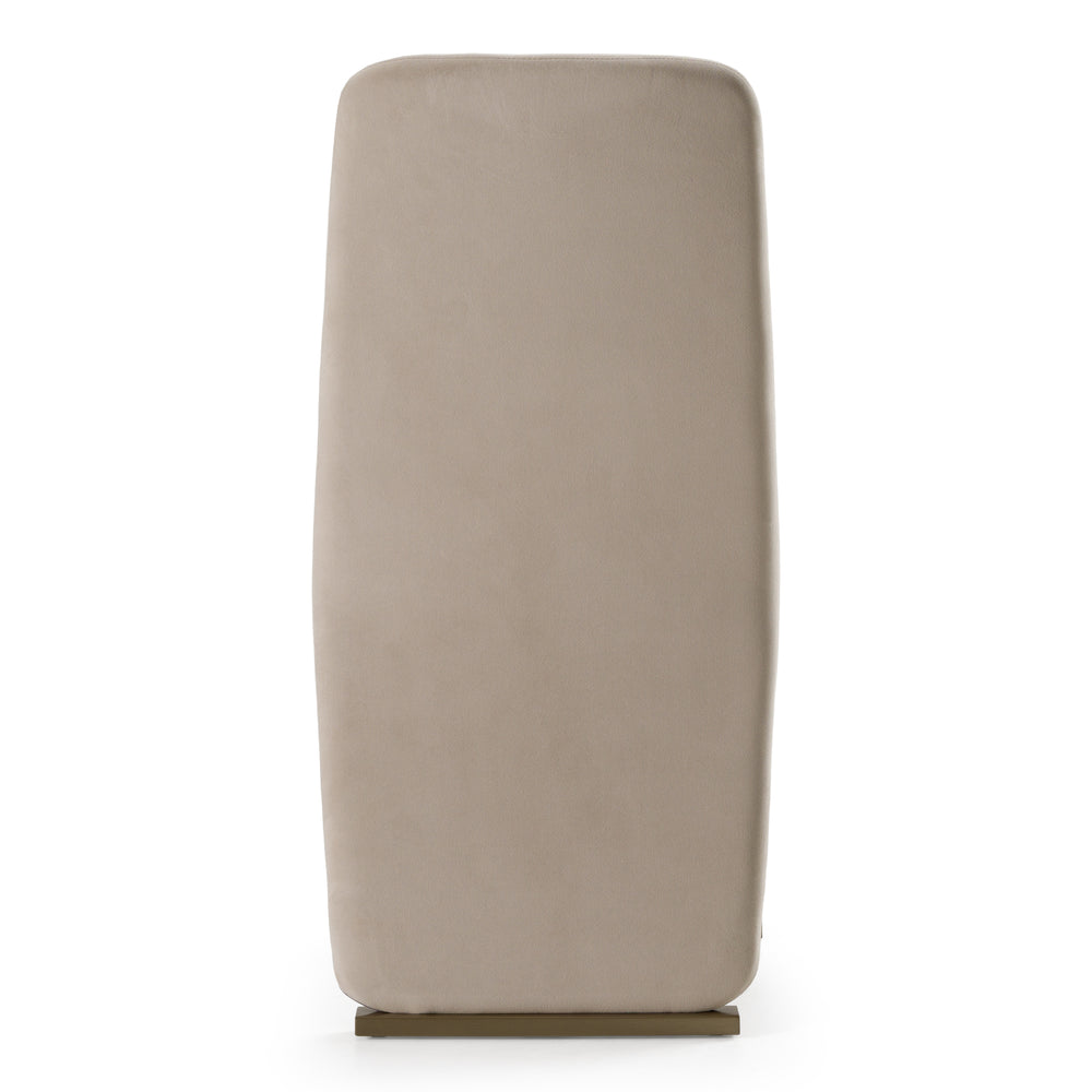 Tasha - Modern Light Beige Grey Velvet + Brushed Brass Dining Chair (Set of 2) - View 5