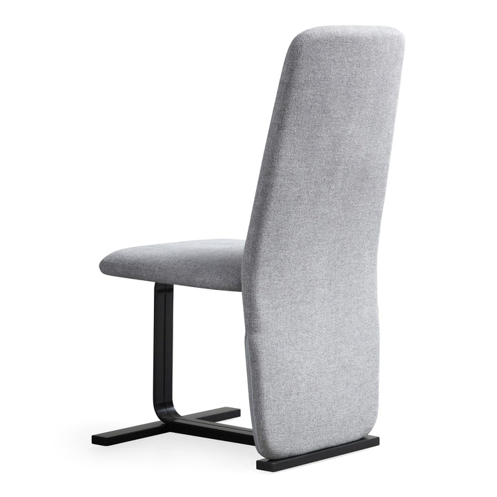 Tasha - Modern Grey Linen + Brushed Gunmetal Dining Chair (Set of 2)