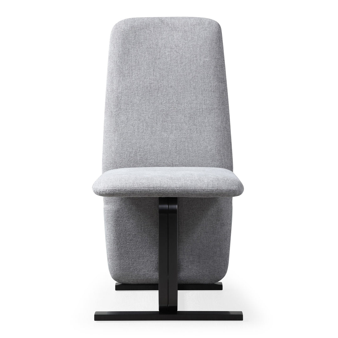 Tasha  Modern Grey Linen + Brushed Gunmetal Dining Chair (Set of 2)