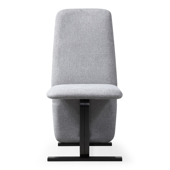 Tasha  Modern Grey Linen + Brushed Gunmetal Dining Chair (Set of 2)