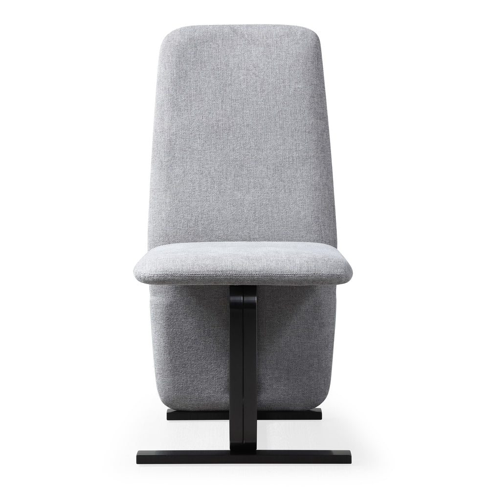 Tasha - Modern Grey Linen + Brushed Gunmetal Dining Chair (Set of 2) - View 2