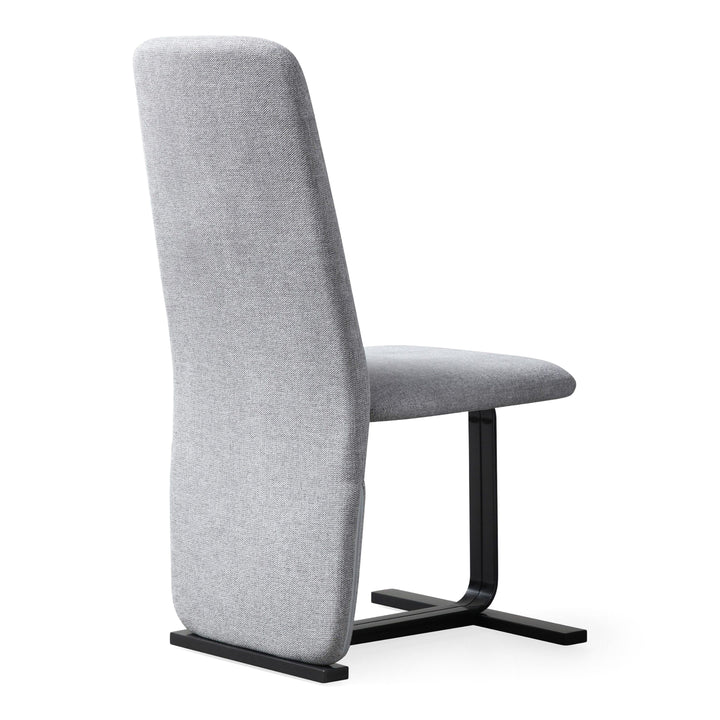 Tasha  Modern Grey Linen + Brushed Gunmetal Dining Chair (Set of 2)