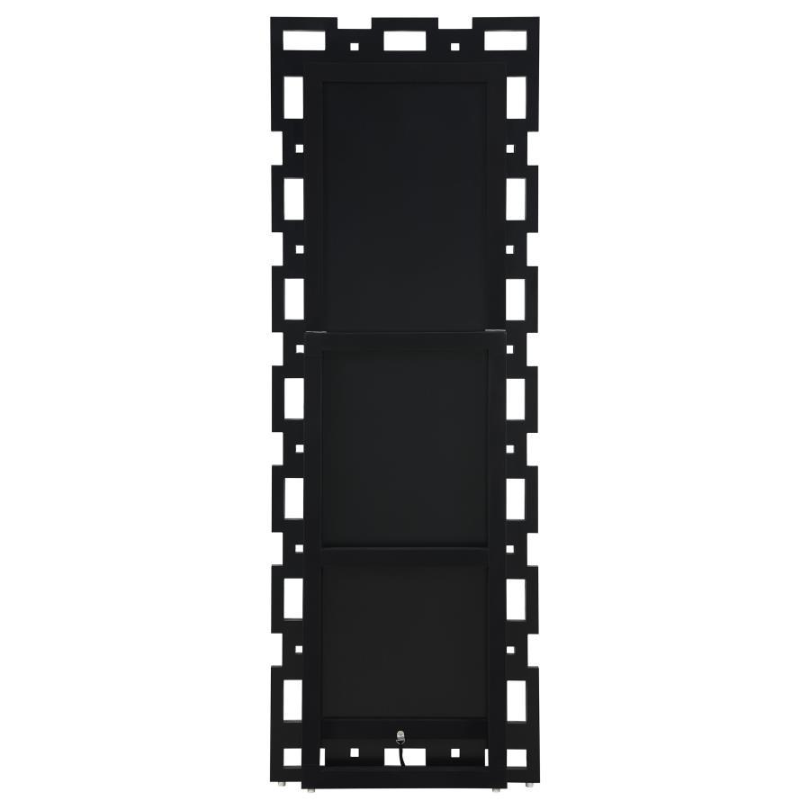Tavin - Geometric Frame Standing Mirror - Silver Floor Mirror modern furniture Contempo Furniture