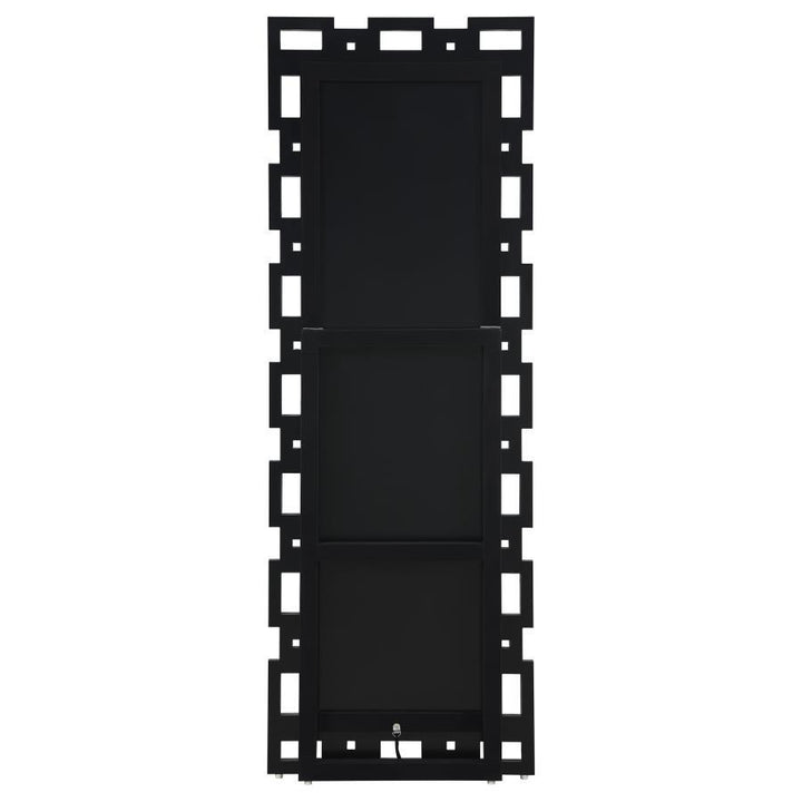Tavin - Geometric Frame Standing Mirror - Silver Floor Mirror modern furniture Contempo Furniture