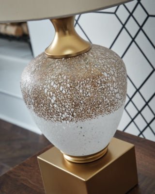 Tavisburg Table Lamp - Gold Table Lamp modern furniture Contempo Furniture
