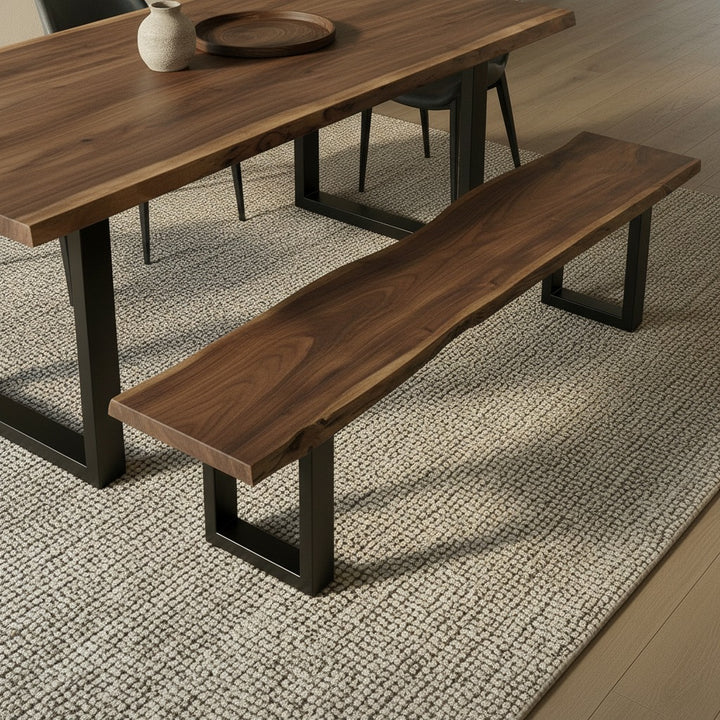 Taylor - Large 87" Modern Live Edge Wood Dining Bench
