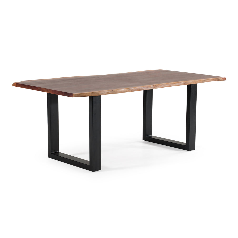 Taylor Modern 79" Live Edge Wood Dining Table - View 5