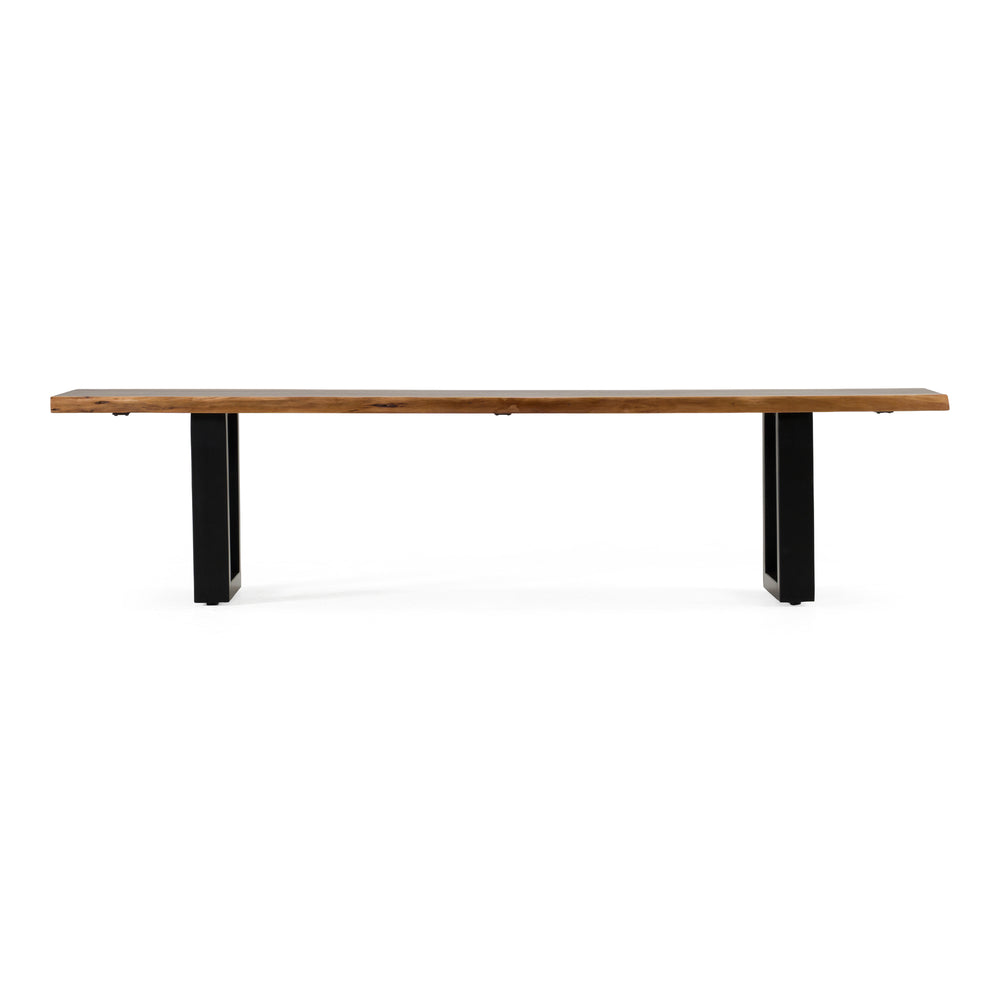 Taylor Modern Live Edge Wood Small 79" Dining Bench - View 7