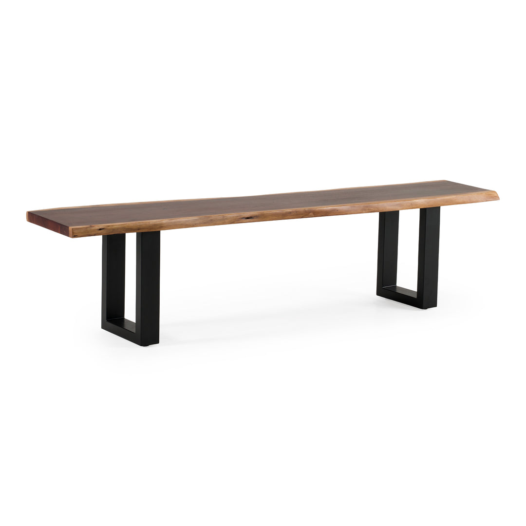 Taylor Modern Live Edge Wood Small 79" Dining Bench