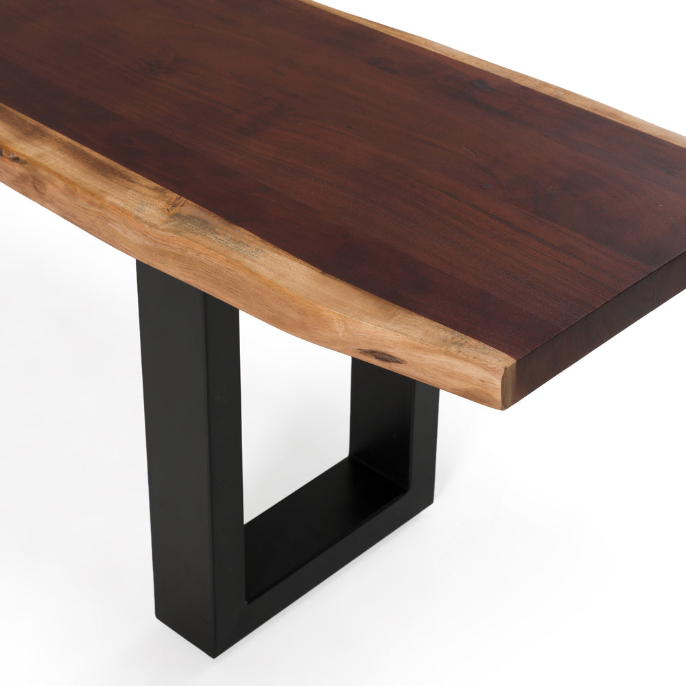 Taylor Modern Live Edge Wood Small 79" Dining Bench - View 9
