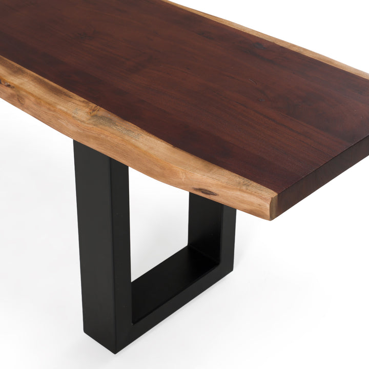 Taylor Modern Live Edge Wood Small 79" Dining Bench - View 9