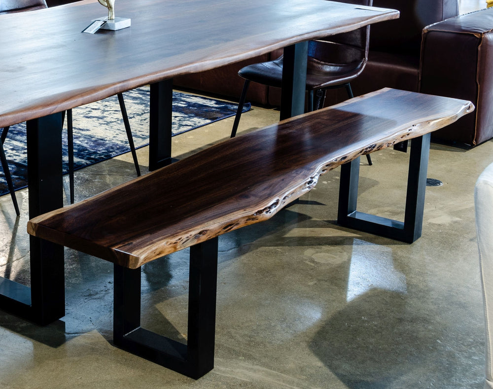 Taylor Modern Live Edge Wood Small 79" Dining Bench - View 5