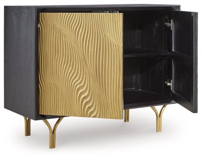Tayner Accent Cabinet - Black Accent Cabinet modern furniture Contempo Furniture