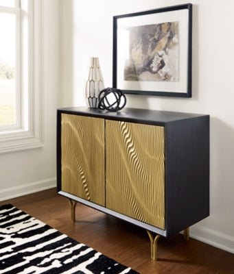 Tayner Accent Cabinet - Black Accent Cabinet modern furniture Contempo Furniture