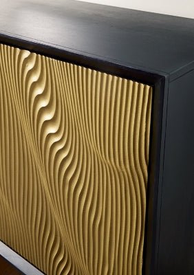Tayner Accent Cabinet - Black Accent Cabinet modern furniture Contempo Furniture