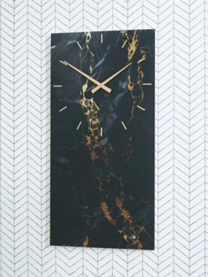 Teague Wall Clock - Black Wall Clock modern furniture Contempo Furniture