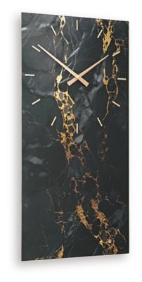 Teague Wall Clock - Black Wall Clock modern furniture Contempo Furniture