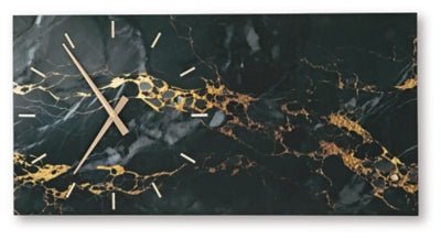 Teague Wall Clock - Black Wall Clock modern furniture Contempo Furniture