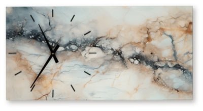 Teague Wall Clock - Light Brown Wall Clock modern furniture Contempo Furniture