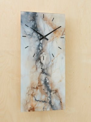 Teague Wall Clock - Light Brown Wall Clock modern furniture Contempo Furniture