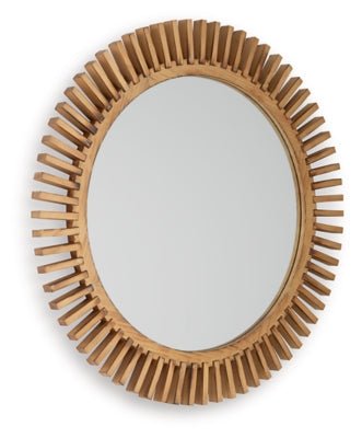 Tedwell Accent Mirror - Light Brown Accent Mirror modern furniture Contempo Furniture