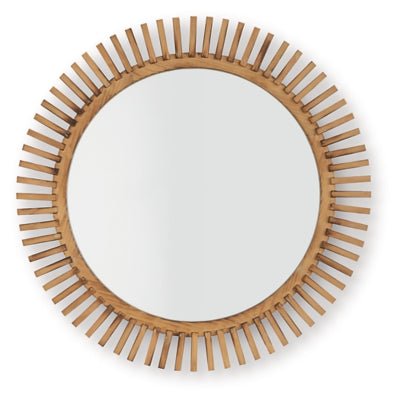 Tedwell Accent Mirror - Light Brown Accent Mirror modern furniture Contempo Furniture
