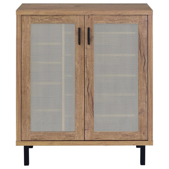 Teller - 2 - Door Shoe Storage Cabinet - Natural Oak Accent Cabinet modern furniture Contempo Furniture
