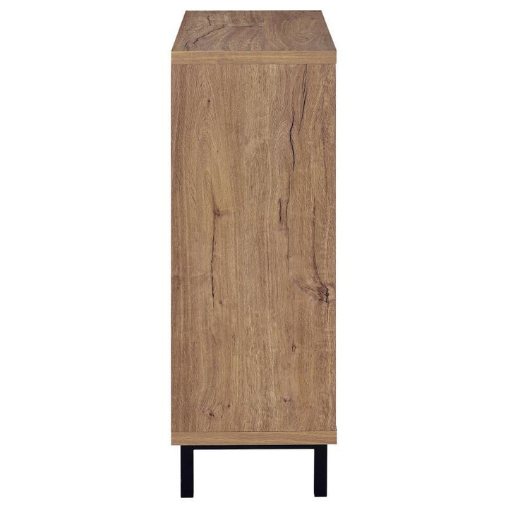 Teller - 2 - Door Shoe Storage Cabinet - Natural Oak Accent Cabinet modern furniture Contempo Furniture