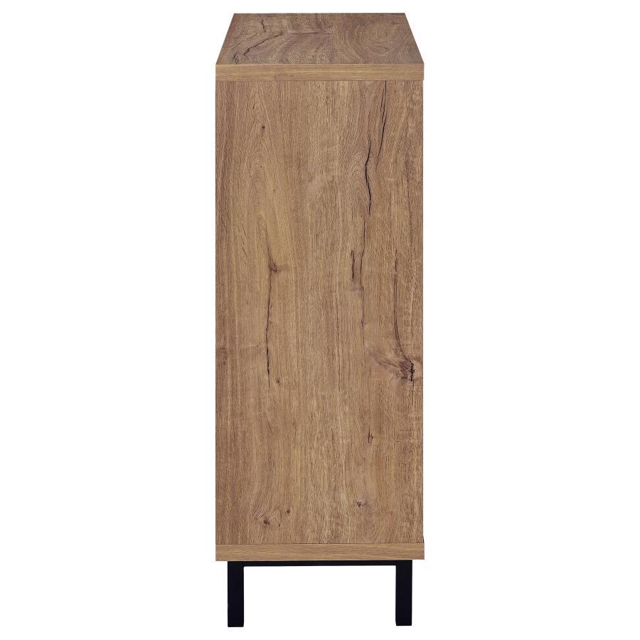 Teller - 2 - Door Shoe Storage Cabinet - Natural Oak Accent Cabinet modern furniture Contempo Furniture