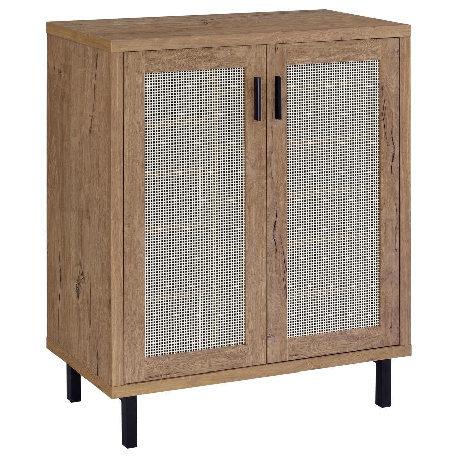 Teller - 2 - Door Shoe Storage Cabinet - Natural Oak Accent Cabinet modern furniture Contempo Furniture