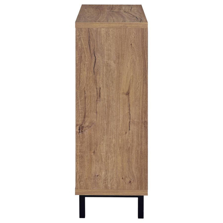 Teller - 2 - Door Shoe Storage Cabinet - Natural Oak Accent Cabinet modern furniture Contempo Furniture