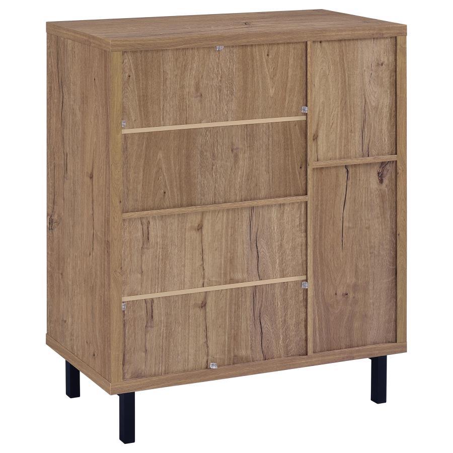 Teller - 2 - Door Shoe Storage Cabinet - Natural Oak Accent Cabinet modern furniture Contempo Furniture