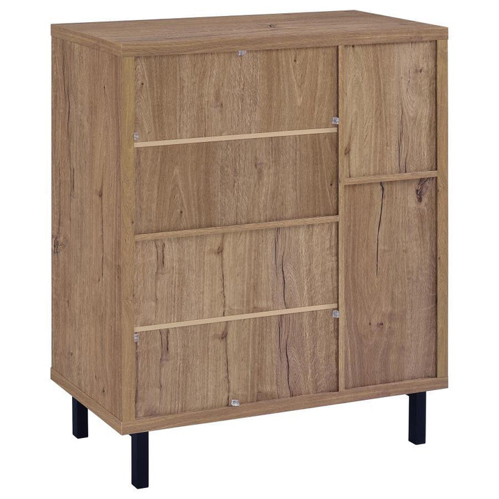 Teller - 2 - Door Shoe Storage Cabinet - Natural Oak Accent Cabinet modern furniture Contempo Furniture