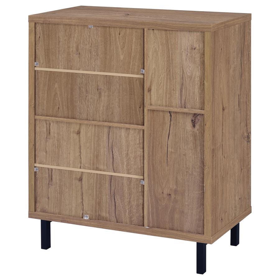 Teller - 2 - Door Shoe Storage Cabinet - Natural Oak Accent Cabinet modern furniture Contempo Furniture