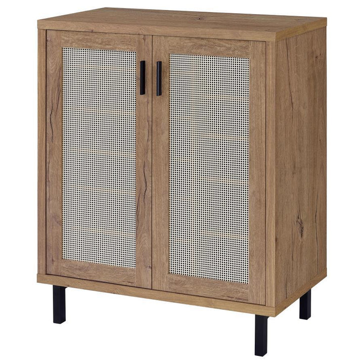 Teller - 2 - Door Shoe Storage Cabinet - Natural Oak Accent Cabinet modern furniture Contempo Furniture