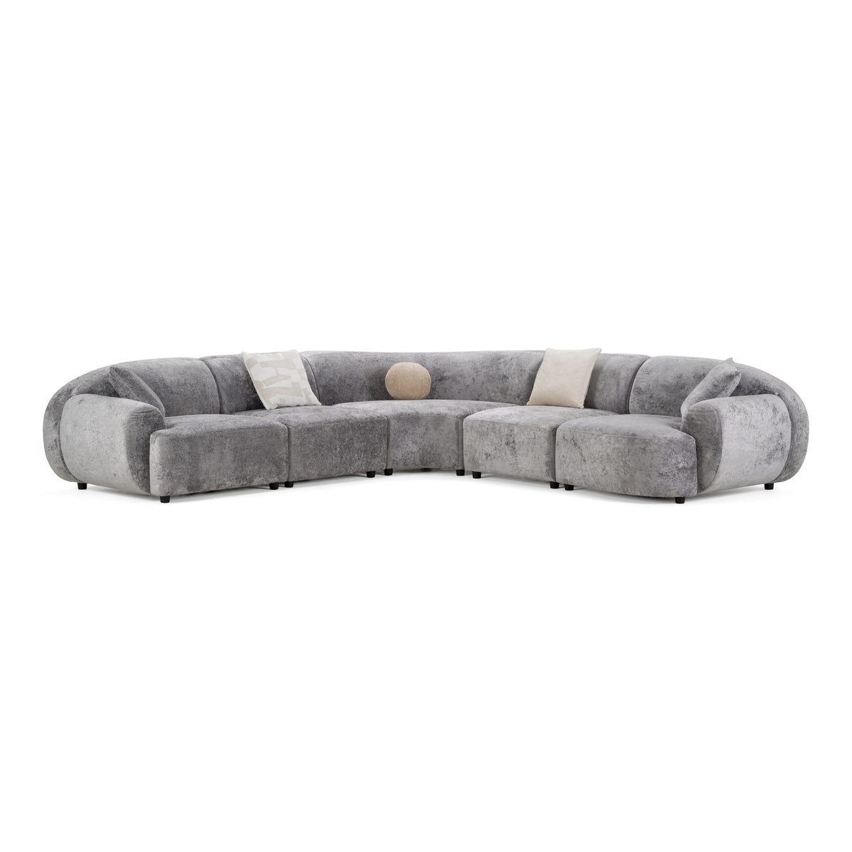 Terra - Modern Grey Fabric Sectional Sofa
