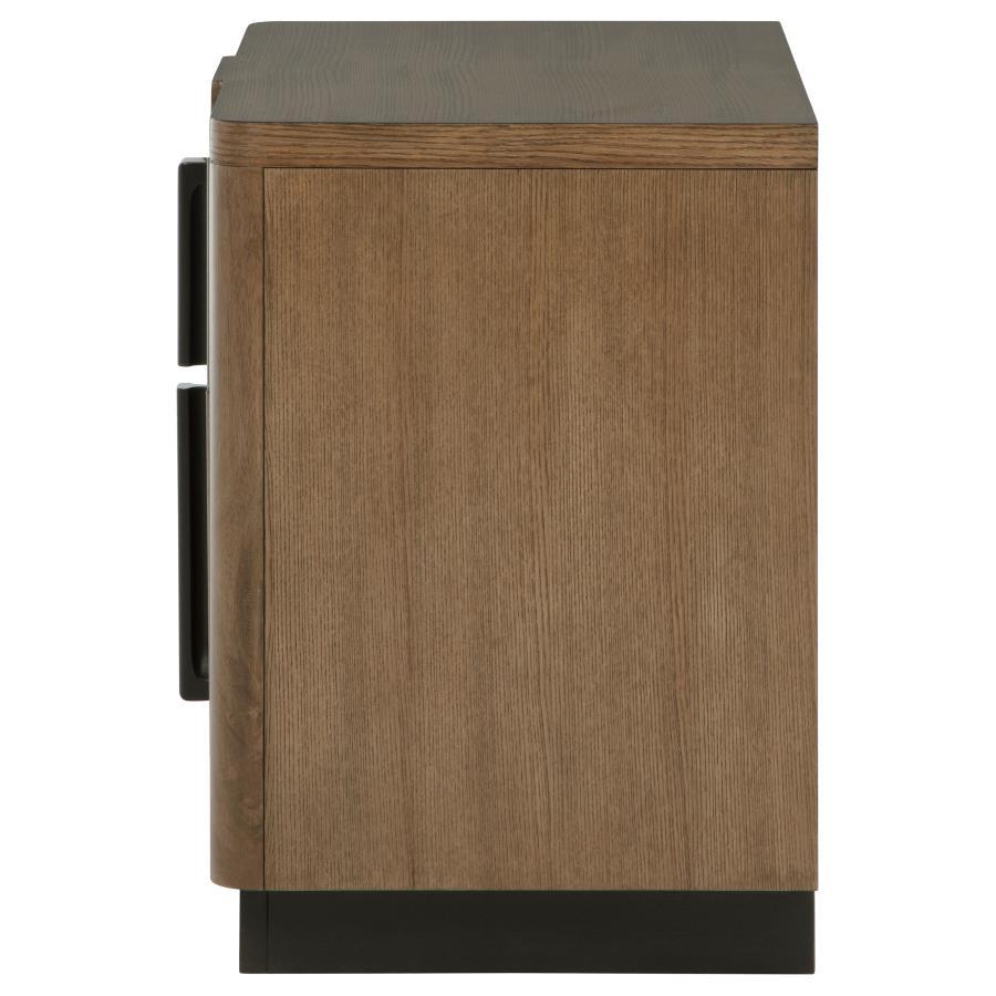 Terrace - 2 - Drawer Nightstand Bedside Table - Ash Brown Accent Nightstand modern furniture Contempo Furniture