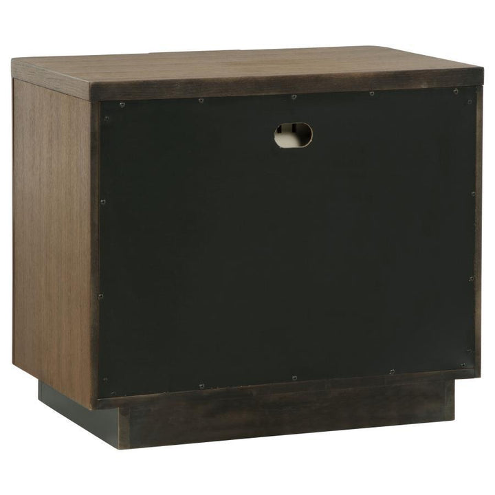 Terrace - 2 - Drawer Nightstand Bedside Table - Ash Brown Accent Nightstand modern furniture Contempo Furniture