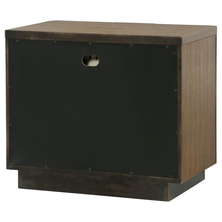 Terrace - 2 - Drawer Nightstand Bedside Table - Ash Brown Accent Nightstand modern furniture Contempo Furniture