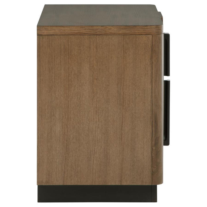 Terrace - 2 - Drawer Nightstand Bedside Table - Ash Brown Accent Nightstand modern furniture Contempo Furniture