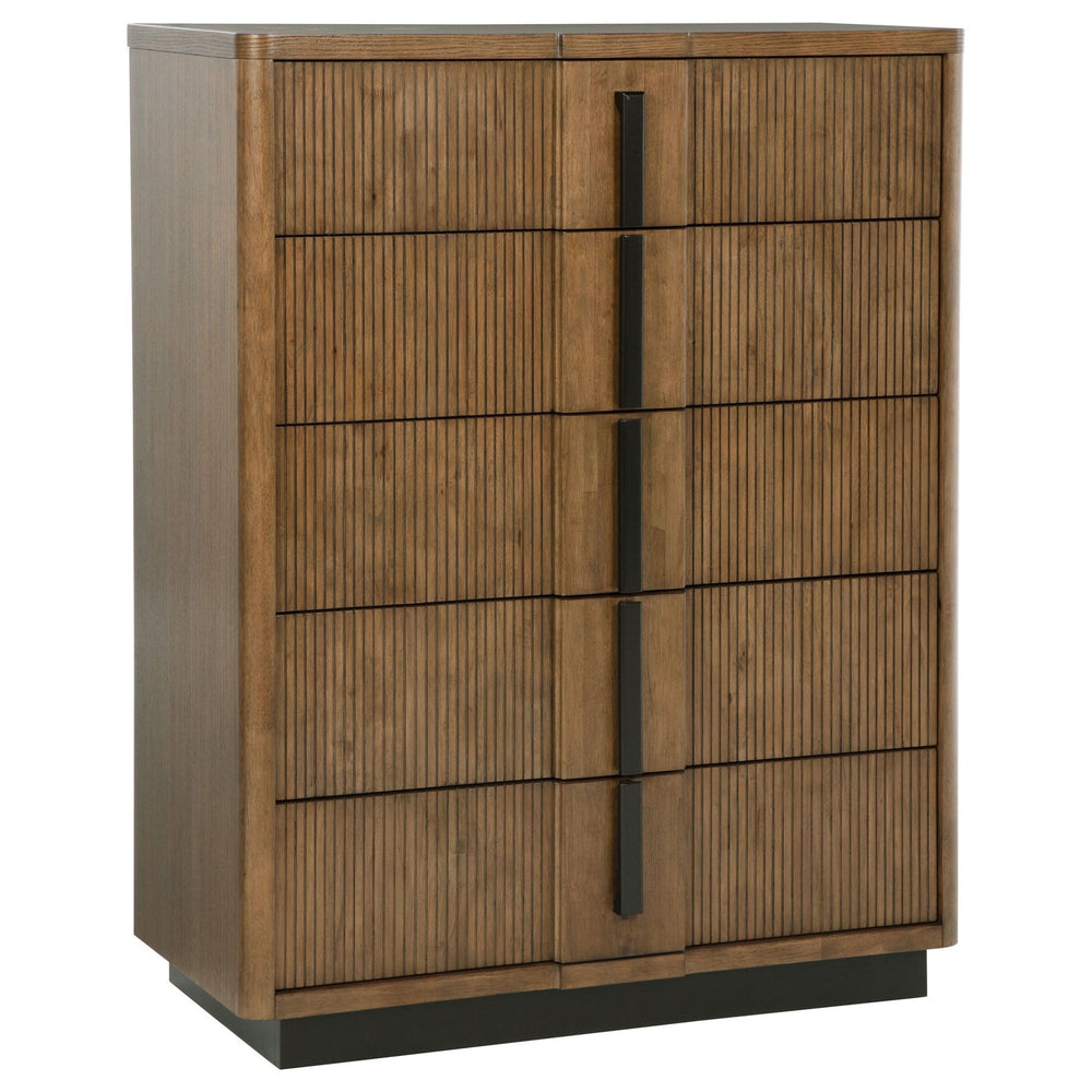 Terrace - 5 - Drawer Chest Of Drawers - Ash Brown Accent Chest modern furniture Contempo Furniture