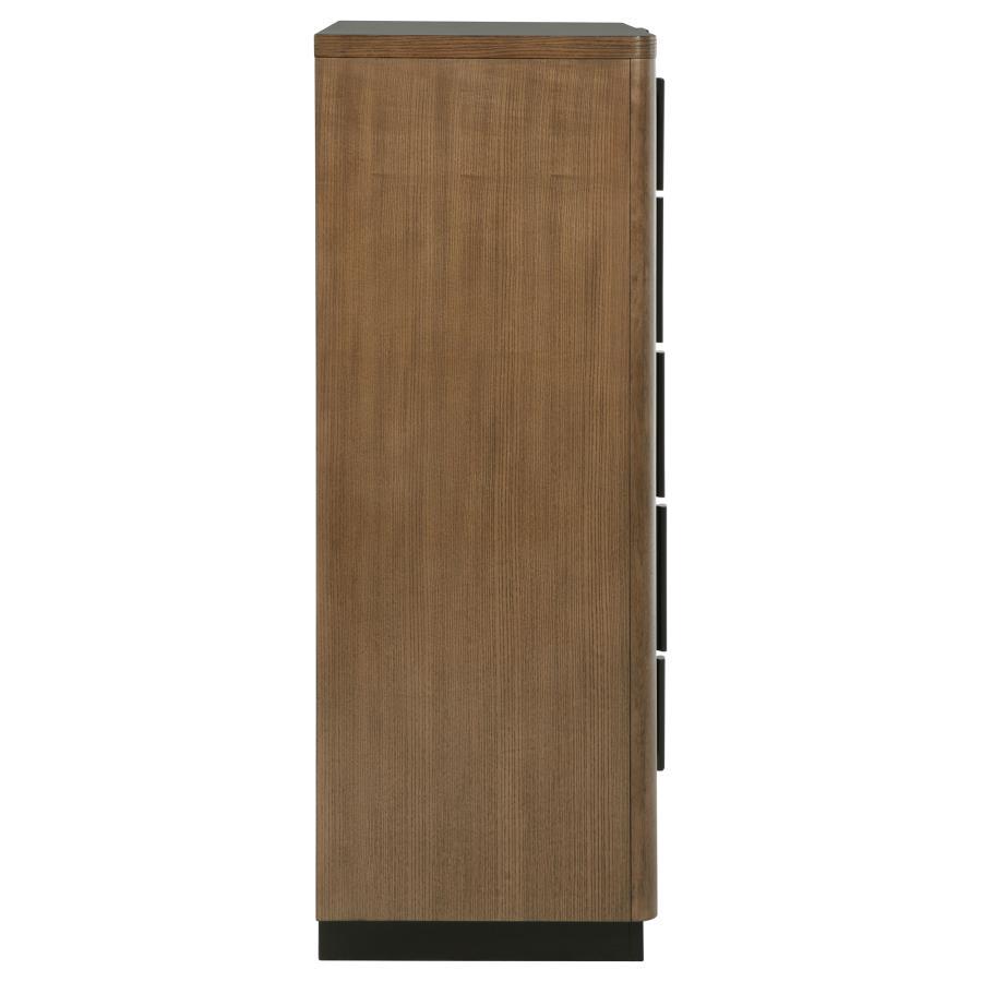 Terrace - 5 - Drawer Chest Of Drawers - Ash Brown Accent Chest modern furniture Contempo Furniture
