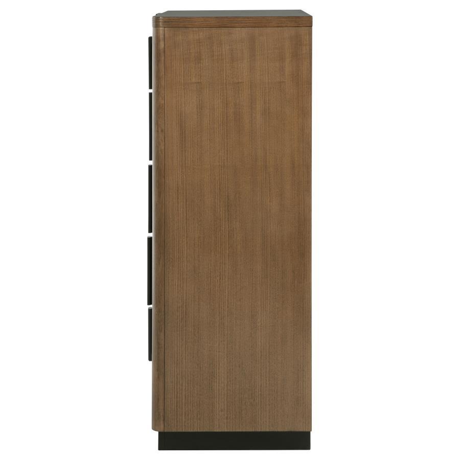 Terrace - 5 - Drawer Chest Of Drawers - Ash Brown Accent Chest modern furniture Contempo Furniture