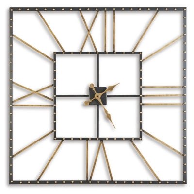 Thames Wall Clock - Black Wall Clock modern furniture Contempo Furniture