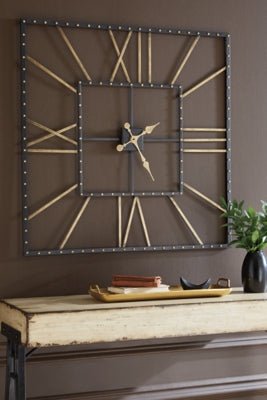 Thames Wall Clock - Black Wall Clock modern furniture Contempo Furniture