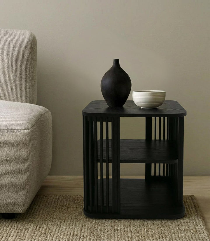 Thayne - Modern Mid Century Black Ash End Table