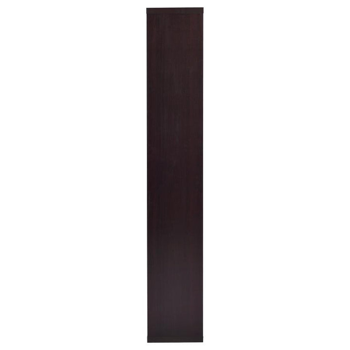 Theo - 7 - Shelf Bookshelf - Cappuccino Standard Bookcase modern furniture Contempo Furniture