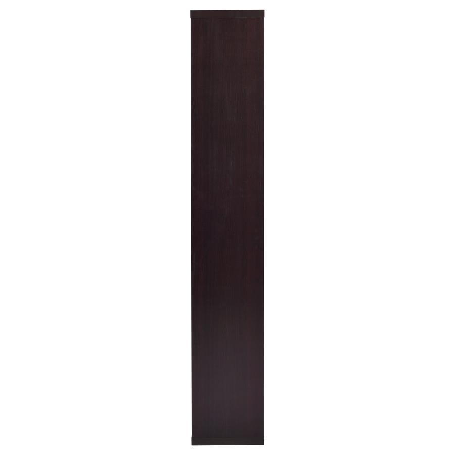 Theo - 7 - Shelf Bookshelf - Cappuccino Standard Bookcase modern furniture Contempo Furniture